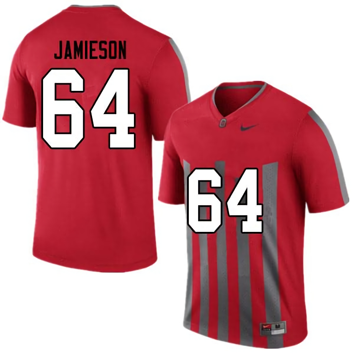 Jack Jamieson Ohio State Buckeyes Men's NCAA #64 Nike Throwback Red College Stitched Football Jersey HKB3256OJ